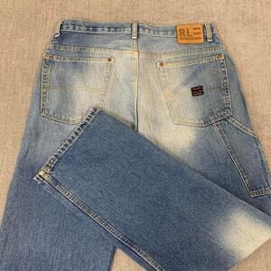 Y2K 90s Polo Ralph Lauren Baggy Carpenter Denim Jeans